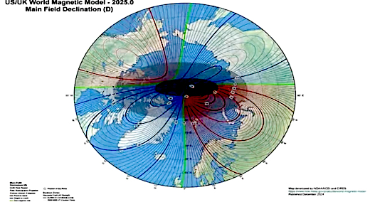 image World Magnetic Model for 2025